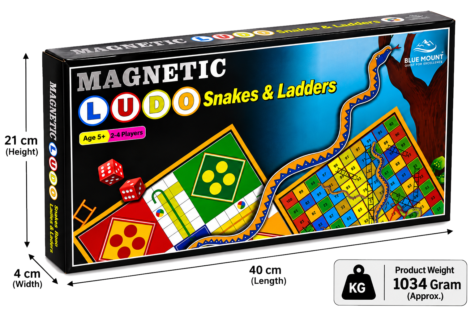 Magnetic Ludo Snakes & Ladders Board Game