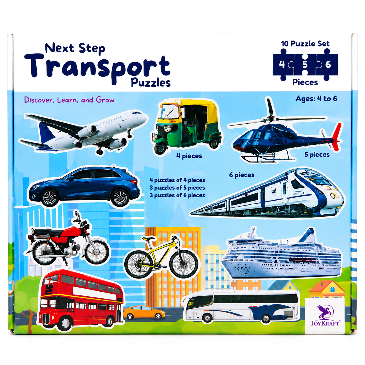 Next Step Transport Puzzles - 10 Puzzle Set
