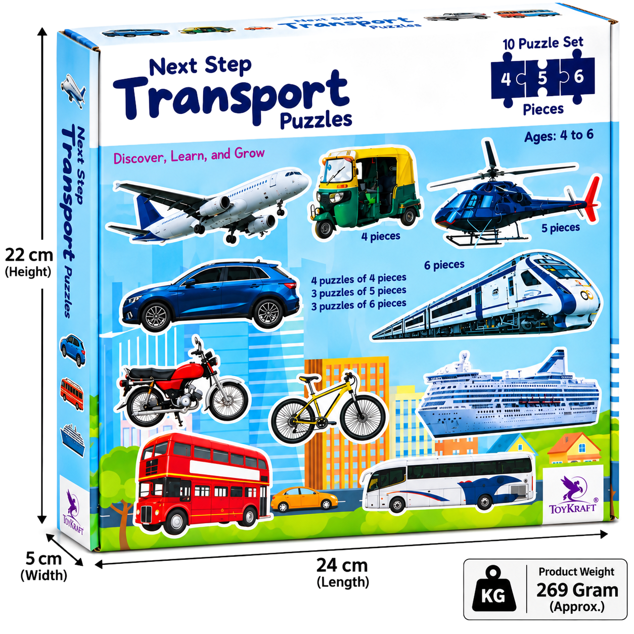 Next Step Transport Puzzles - 10 Puzzle Set