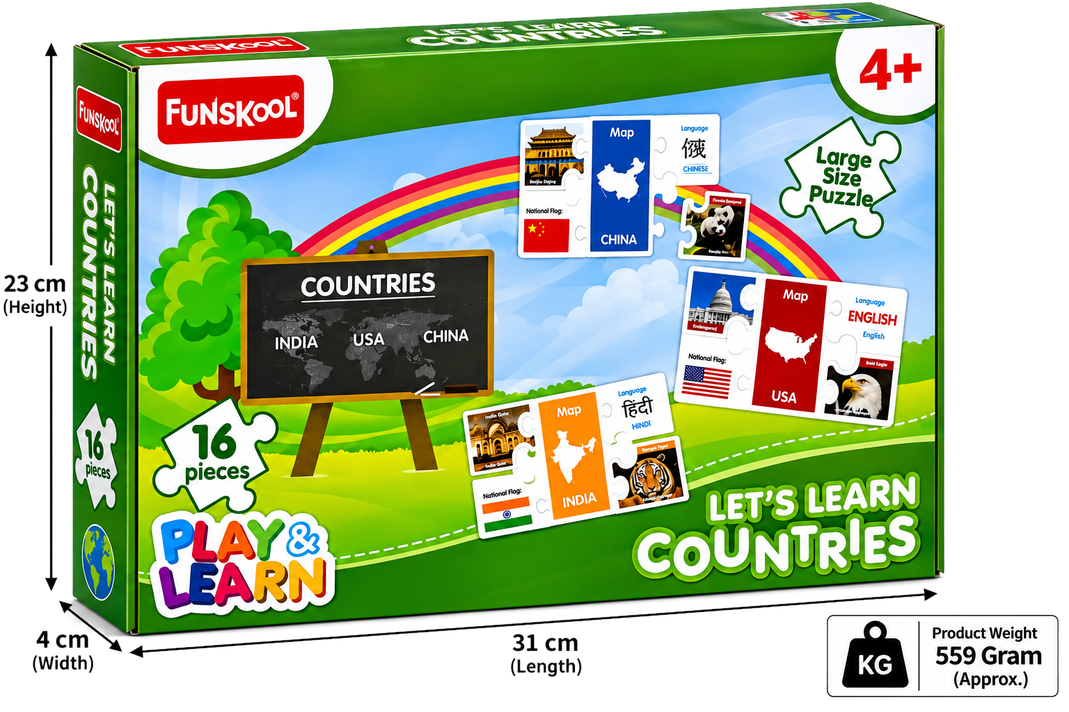 Funskool Let's Learn Countries - 16 Piece Large Size Puzzle