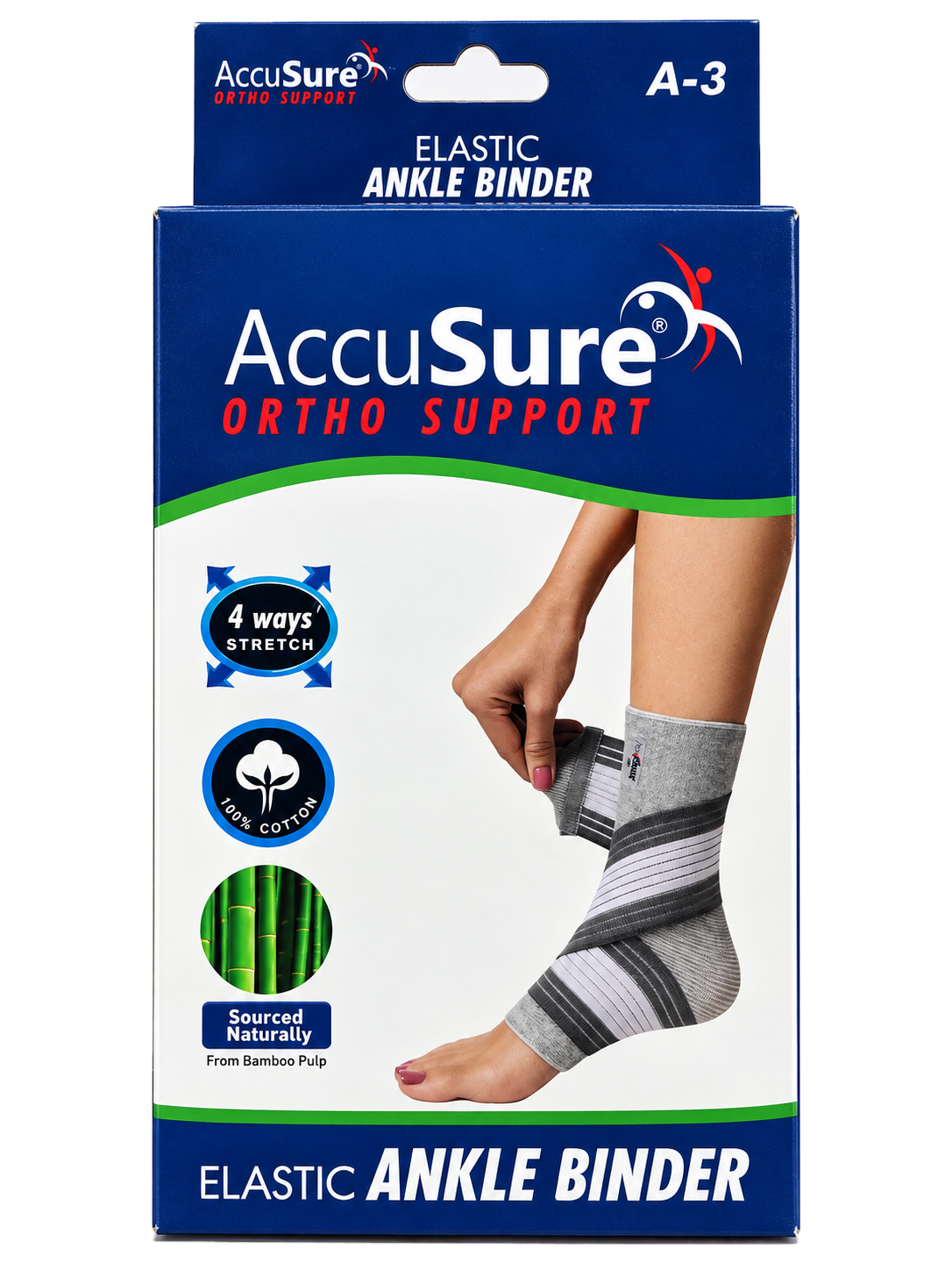 AccuSure Elastic Ankle Binder A-3 Ortho Support