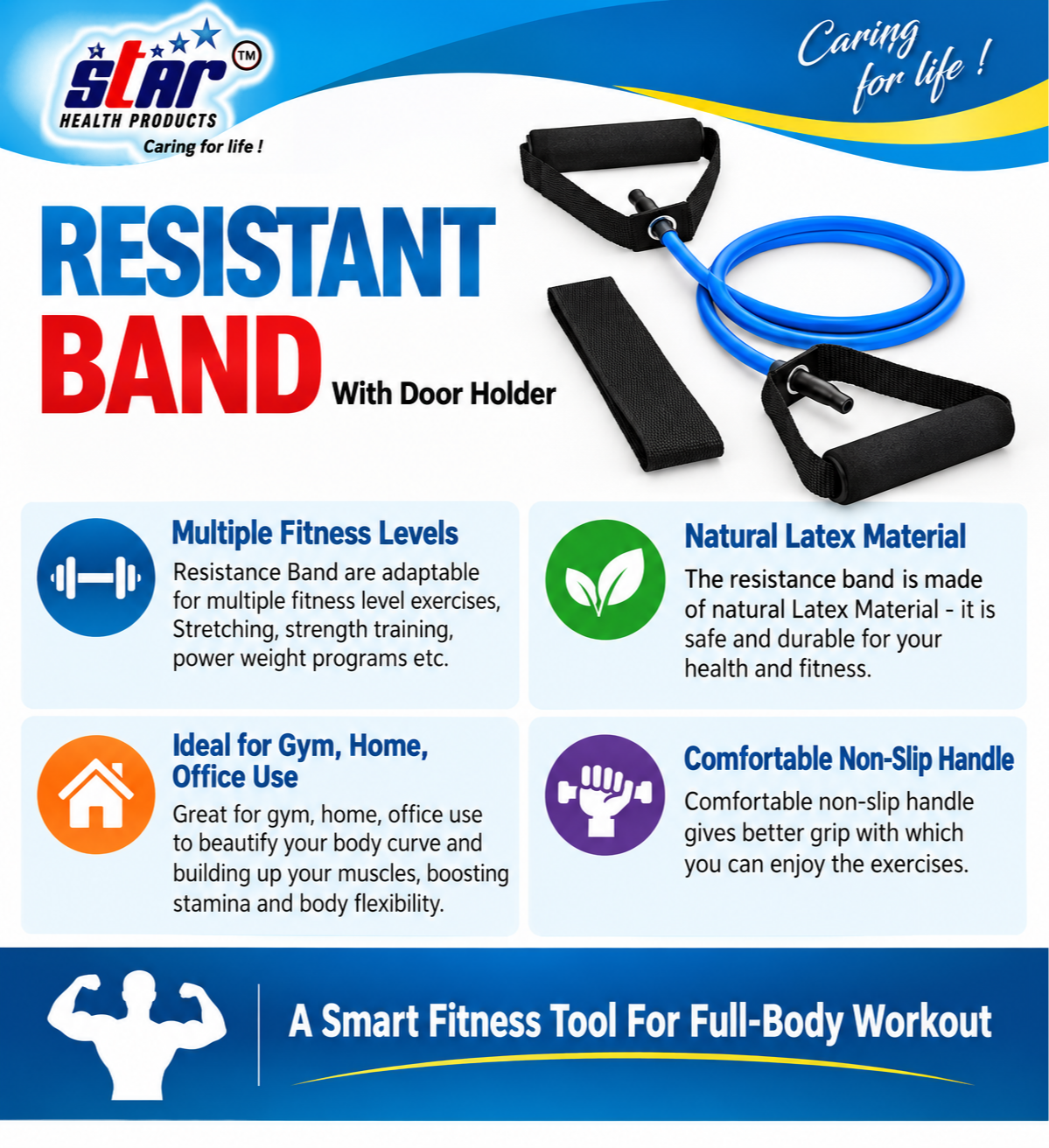 Star Resistant Band with Door Holder