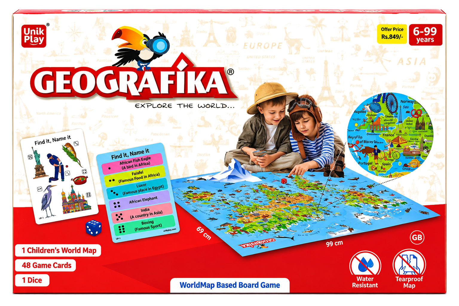GEOGRAFIKA World Map Board Game