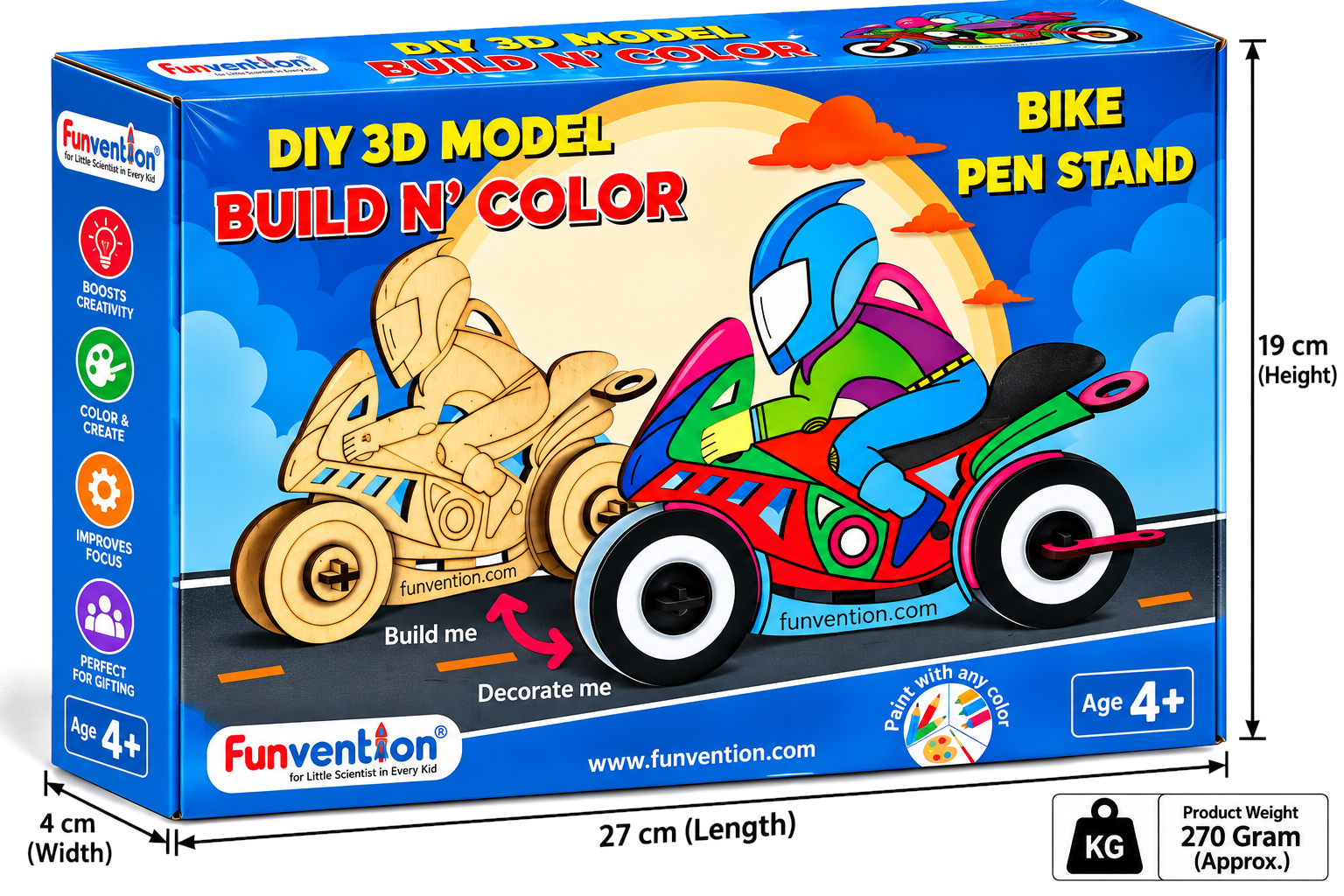 Bike 3D Pen Stand - DIY Build N' Color Model Kit