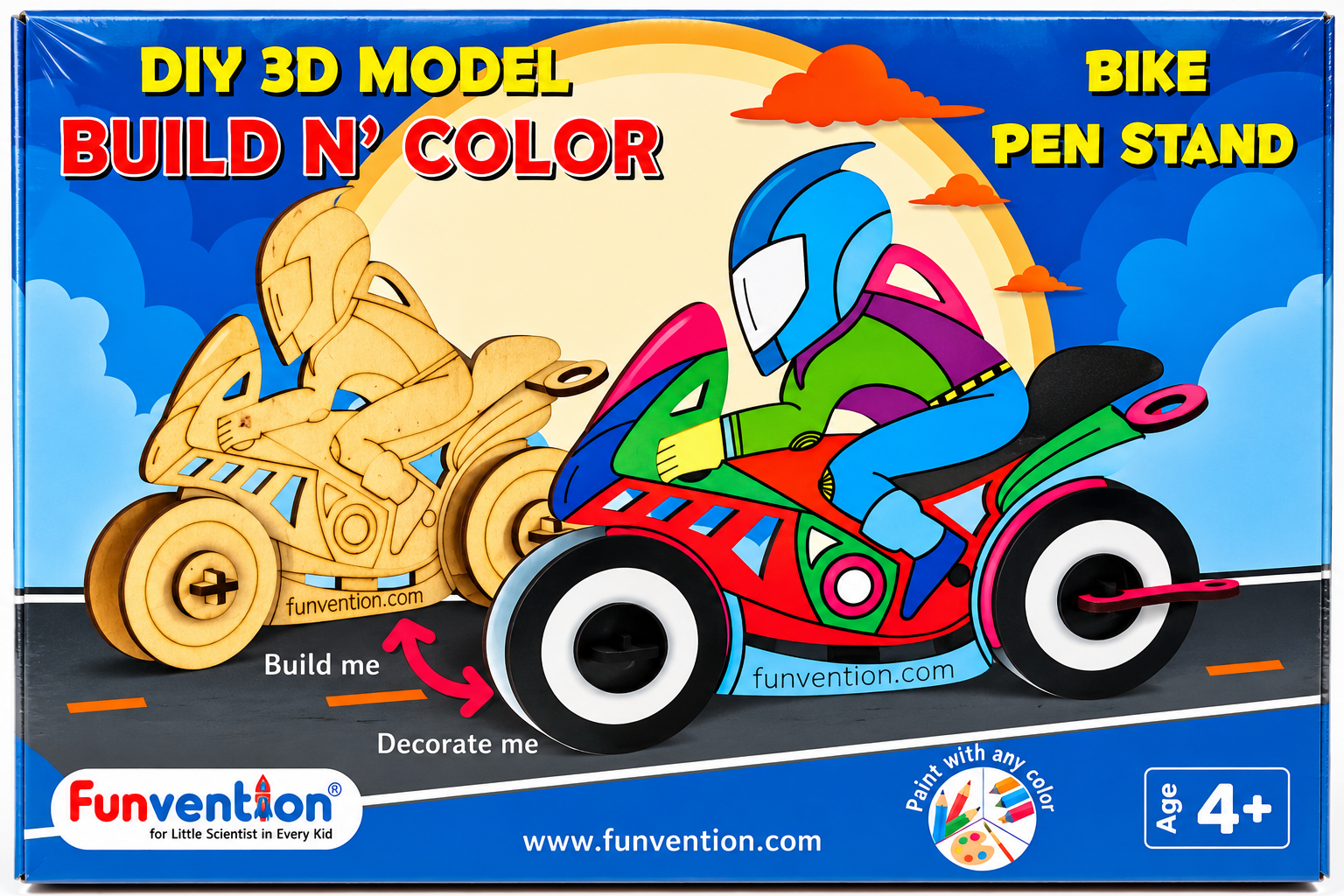 Bike 3D Pen Stand - DIY Build N' Color Model Kit
