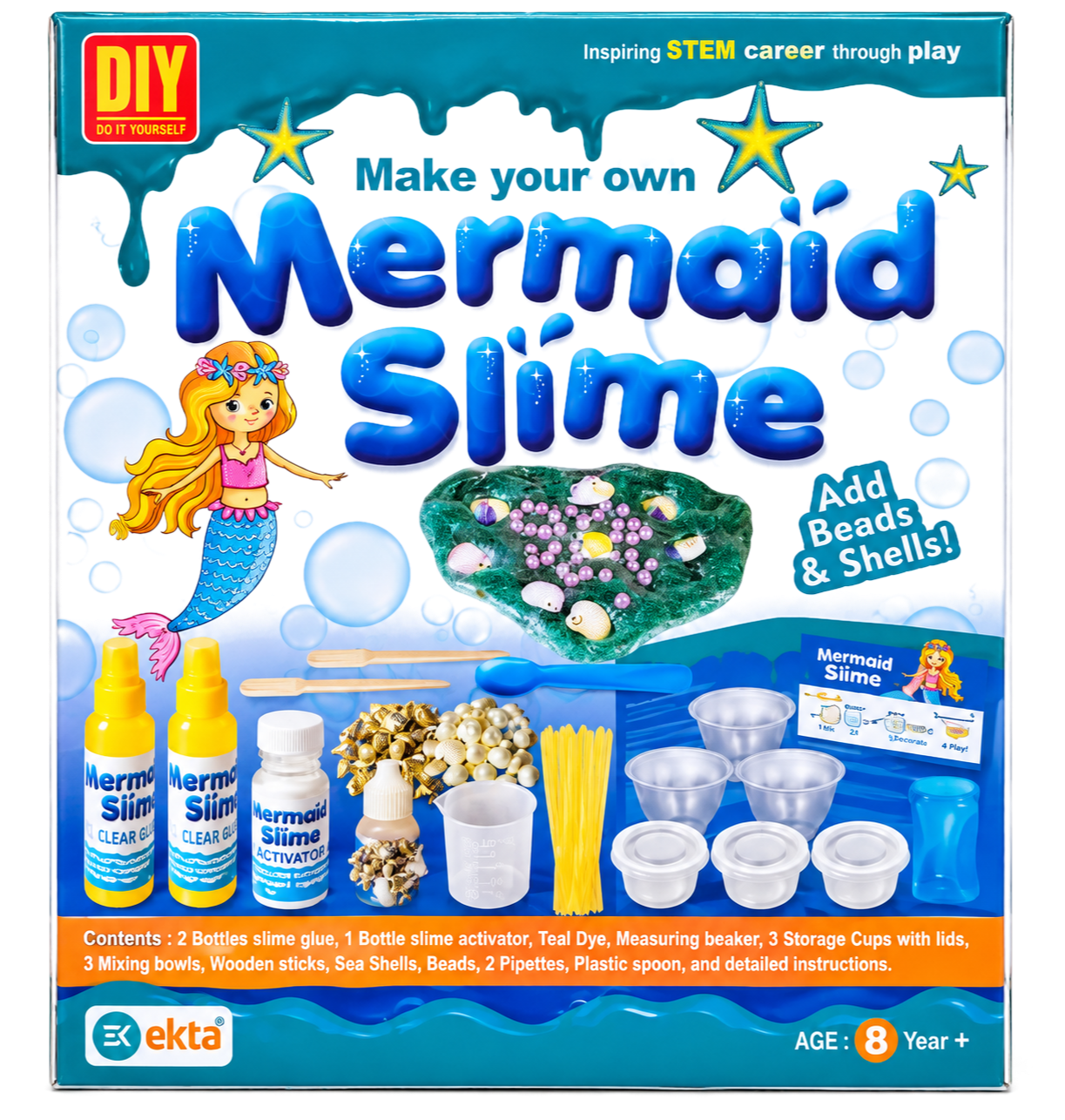 Make Your Own Mermaid Slime DIY Kit