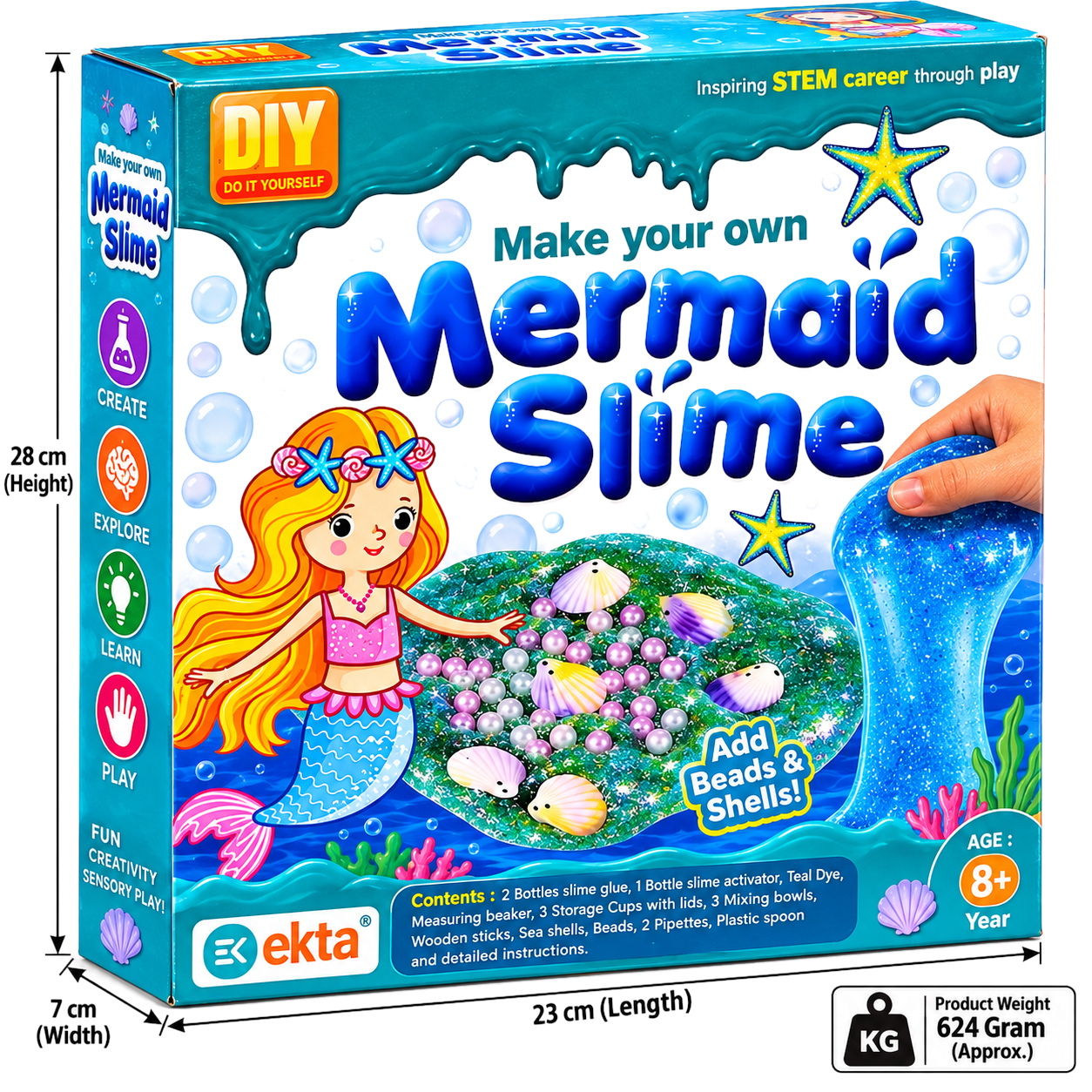 Make Your Own Mermaid Slime DIY Kit