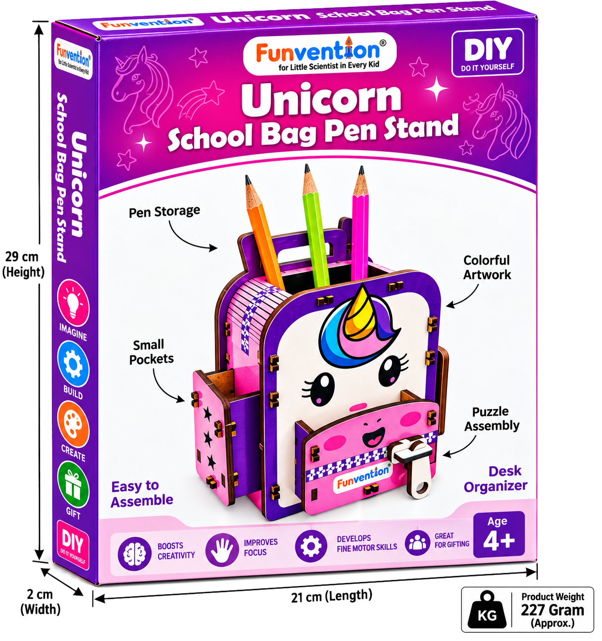 Funvention Unicorn School Bag Pen Stand