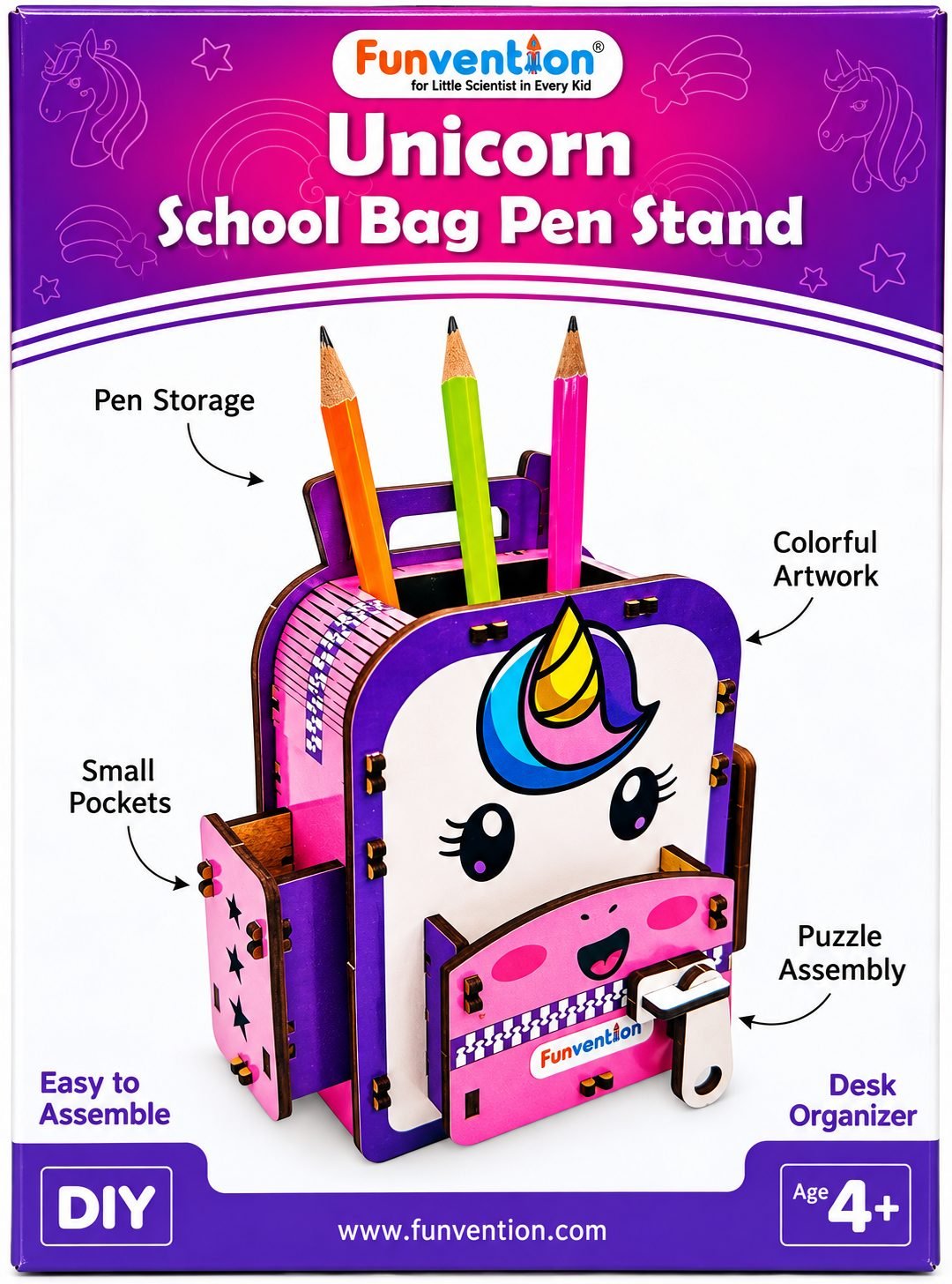 Funvention Unicorn School Bag Pen Stand