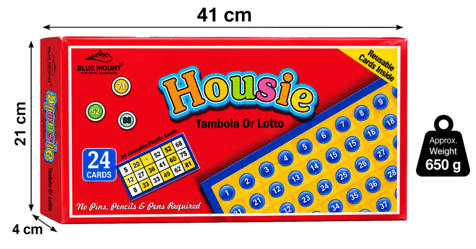 Housie Tambola Or Lotto Game - 24 Cards