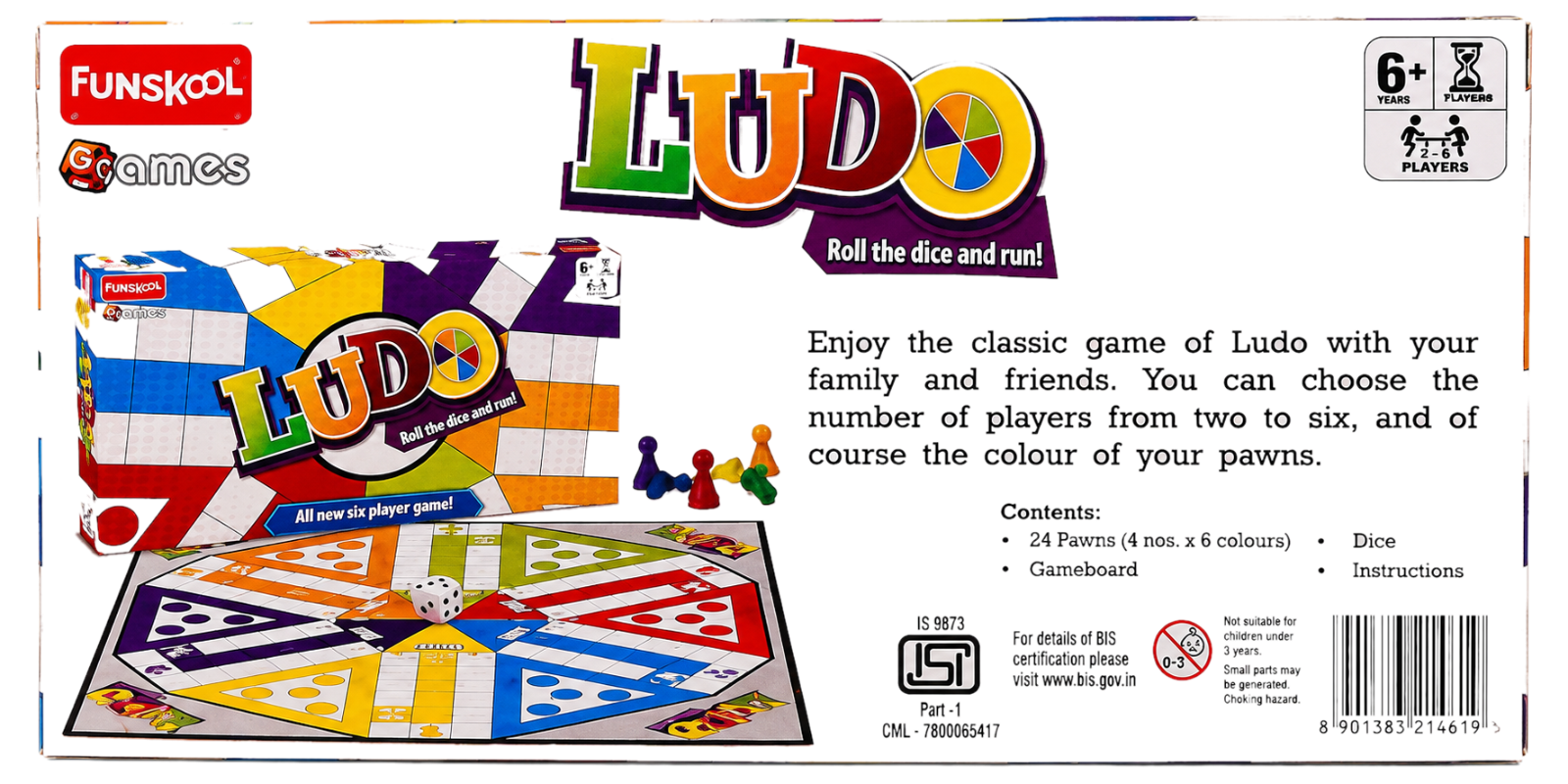 LUDO Board Game - 6 Player Edition