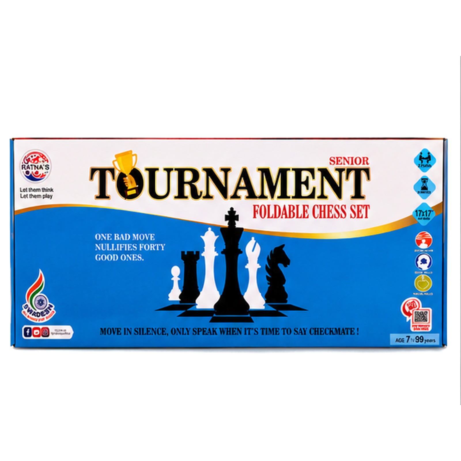 Senior Tournament Foldable Chess Set