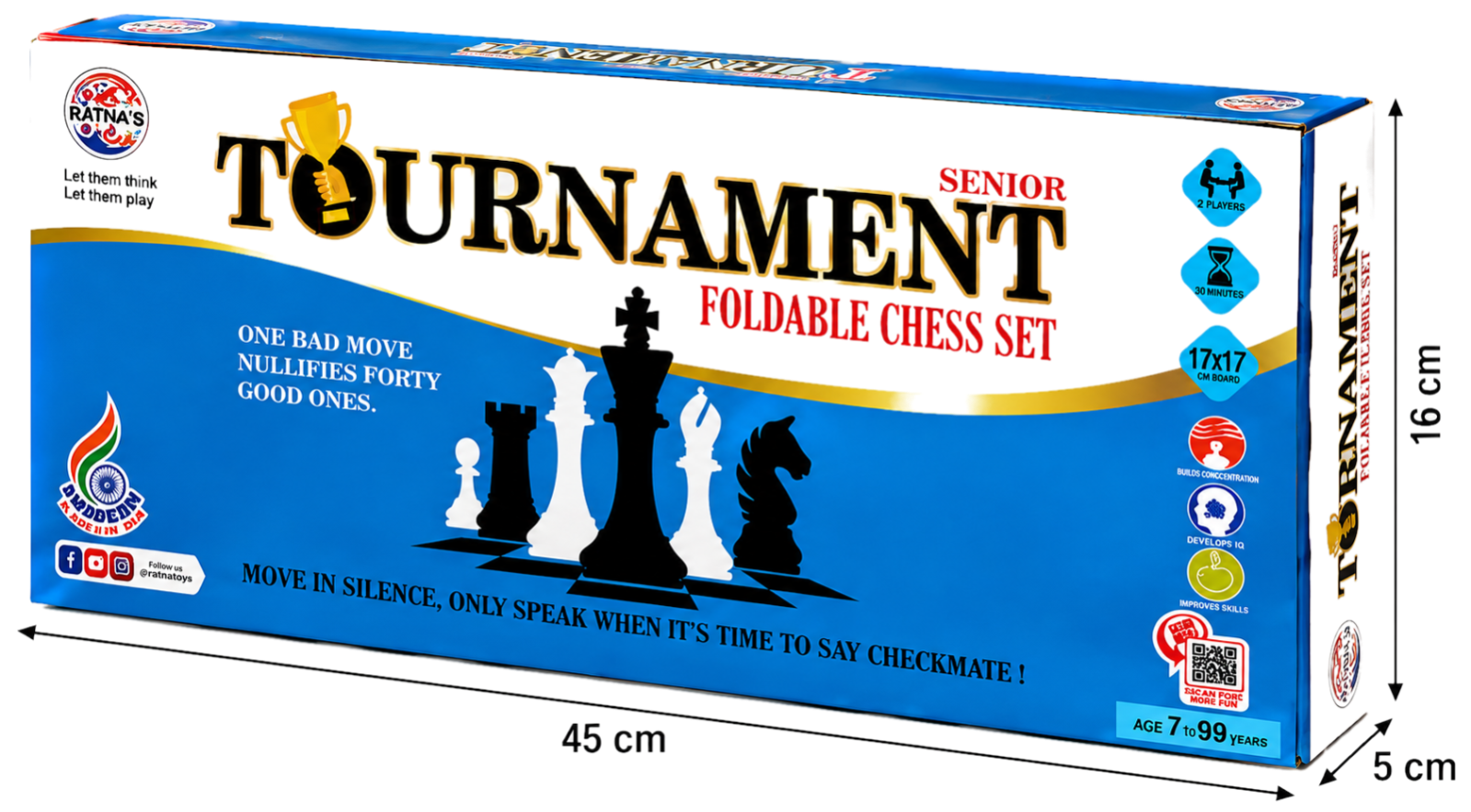 Senior Tournament Foldable Chess Set