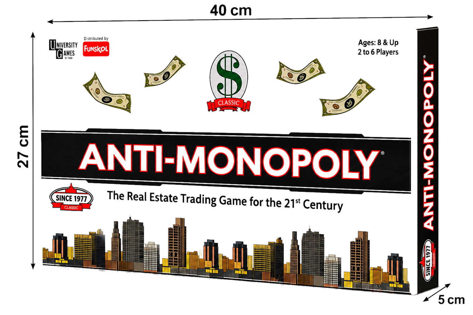 Anti-Monopoly Classic Board Game