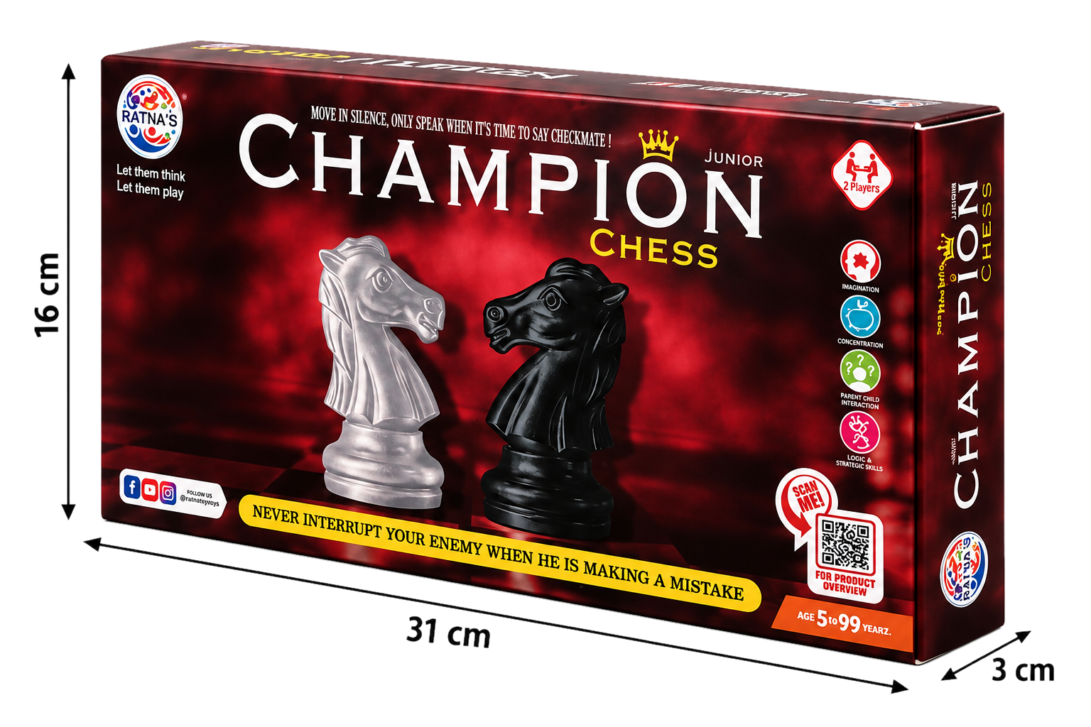 Champion Junior Chess Set with Board and Pieces