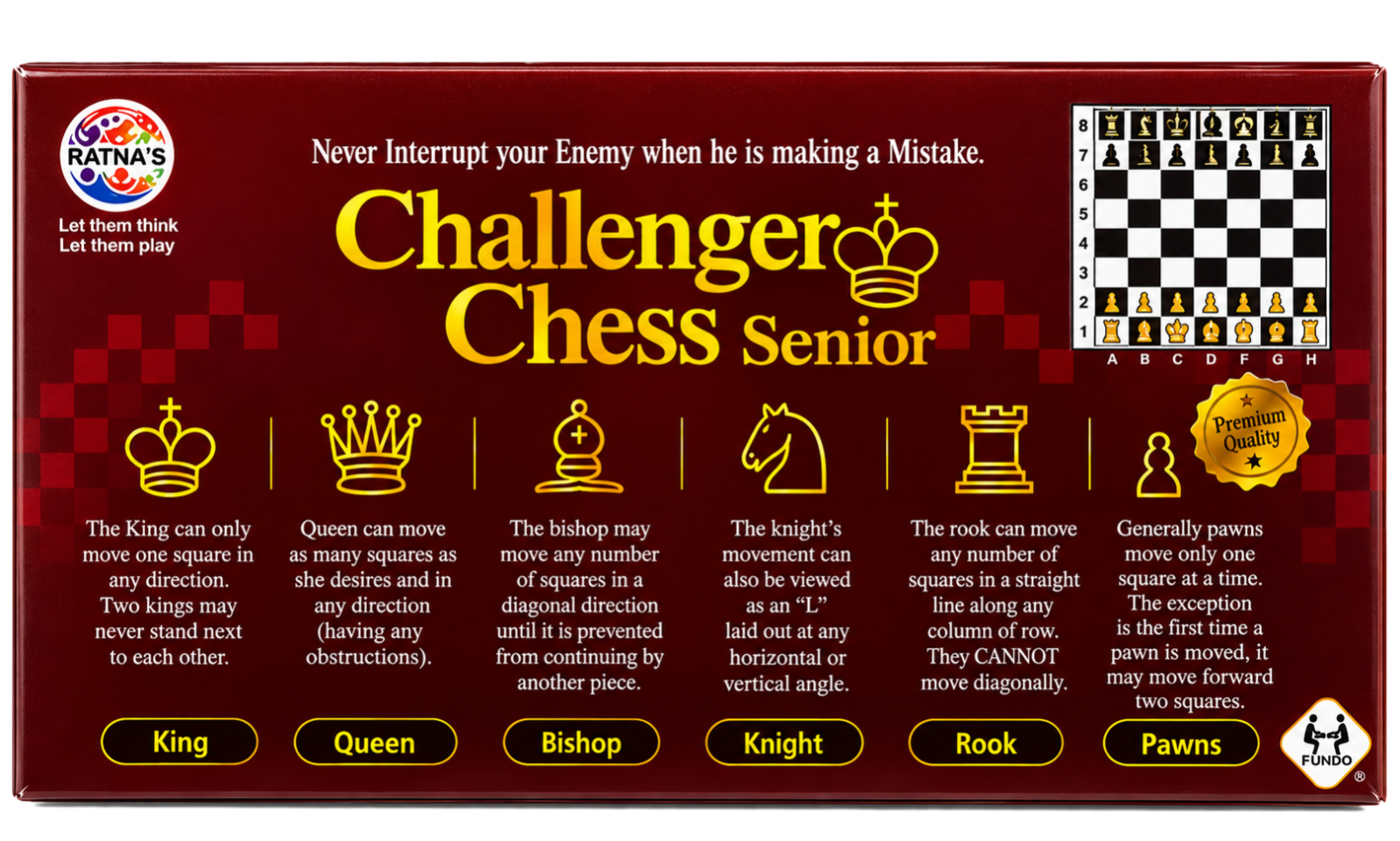 Challenger Chess Senior Board Game