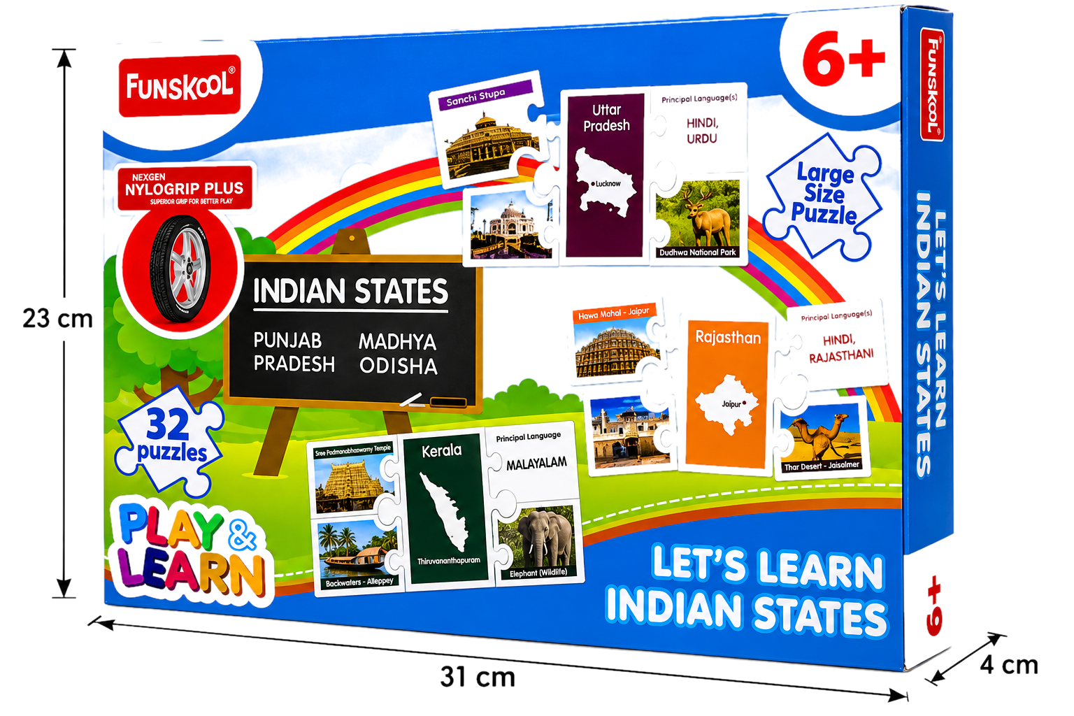 Funskool Indian States Learning Puzzle Set - 32 Puzzles