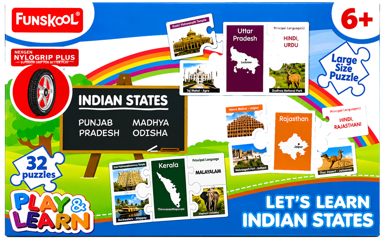 Funskool Indian States Learning Puzzle Set - 32 Puzzles